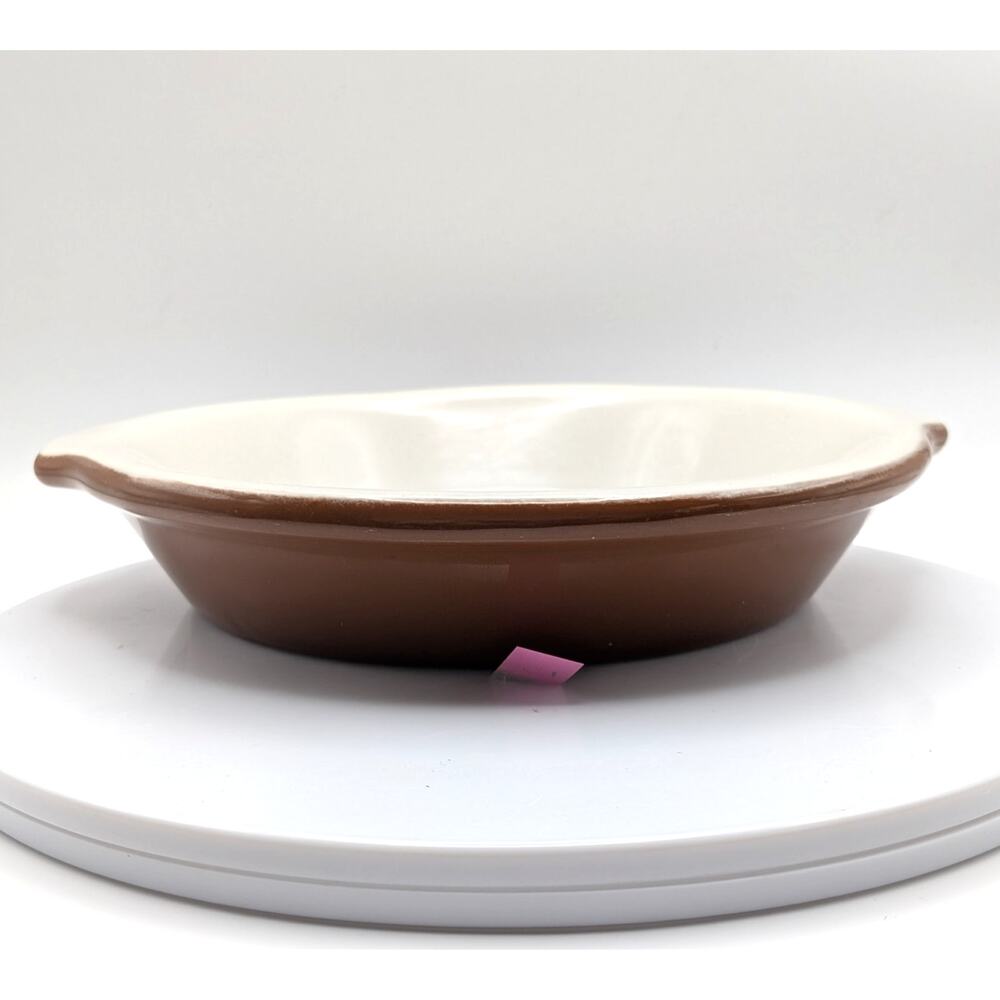 H.F. COORS Chefsware 9.5" Round Baking Dish White Stoneware USA Oven Safe